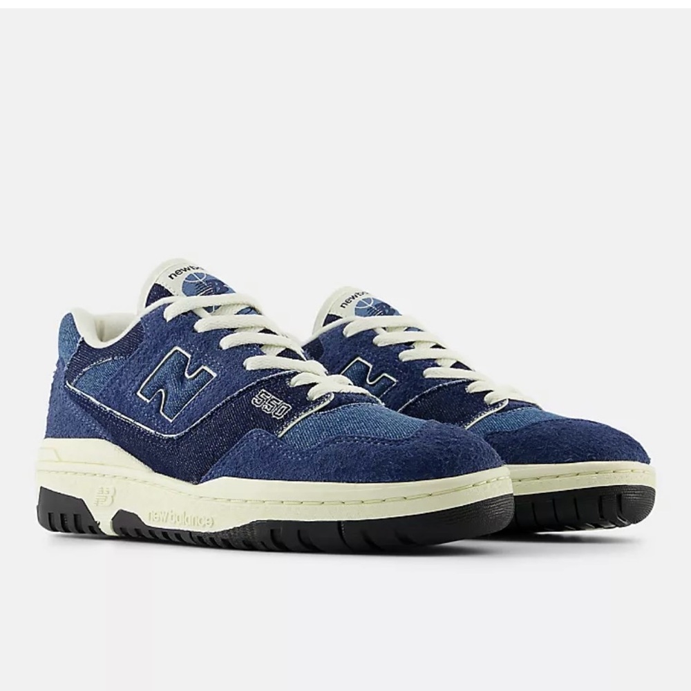 New Balance Women's 550 Denim Blue Casual Sneakers - Picture 5 of 10